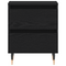 vidaXL Bedside Cabinet Black Oak 40x35x50 cm Engineered Wood
