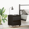 vidaXL Bedside Cabinet Black Oak 40x35x50 cm Engineered Wood