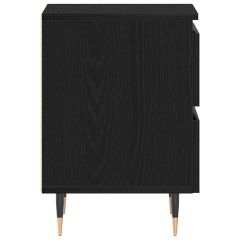vidaXL Bedside Cabinets 2 pcs Black Oak 40x35x50 cm Engineered Wood