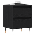 vidaXL Bedside Cabinets 2 pcs Black Oak 40x35x50 cm Engineered Wood