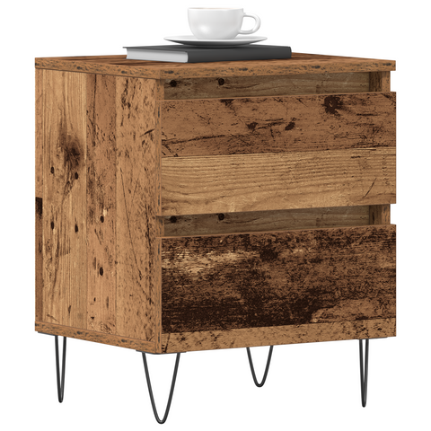 vidaXL Bedside Cabinet Old Wood 40x35x50 cm Engineered Wood