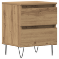 vidaXL Bedside Cabinet Artisan Oak 40x35x50 cm Engineered Wood