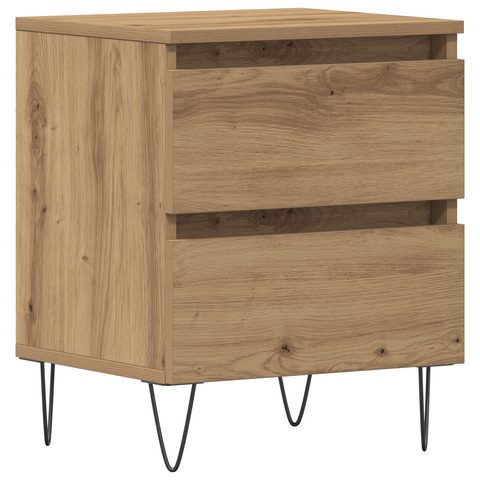 vidaXL Bedside Cabinet Artisan Oak 40x35x50 cm Engineered Wood