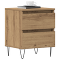 vidaXL Bedside Cabinet Artisan Oak 40x35x50 cm Engineered Wood