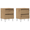 vidaXL Bedside Cabinets 2 pcs Artisan Oak 40x35x50 cm Engineered Wood