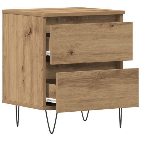 vidaXL Bedside Cabinets 2 pcs Artisan Oak 40x35x50 cm Engineered Wood