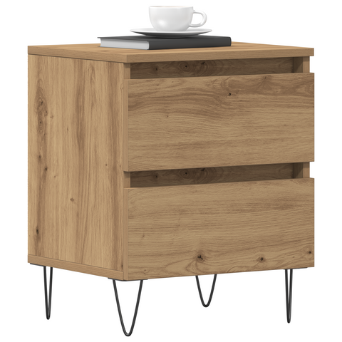 vidaXL Bedside Cabinets 2 pcs Artisan Oak 40x35x50 cm Engineered Wood