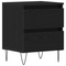 vidaXL Bedside Cabinet Black Oak 40x35x50 cm Engineered Wood