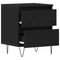 vidaXL Bedside Cabinet Black Oak 40x35x50 cm Engineered Wood