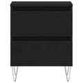 vidaXL Bedside Cabinet Black Oak 40x35x50 cm Engineered Wood