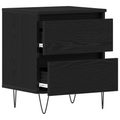 vidaXL Bedside Cabinets 2 pcs Black Oak 40x35x50 cm Engineered Wood