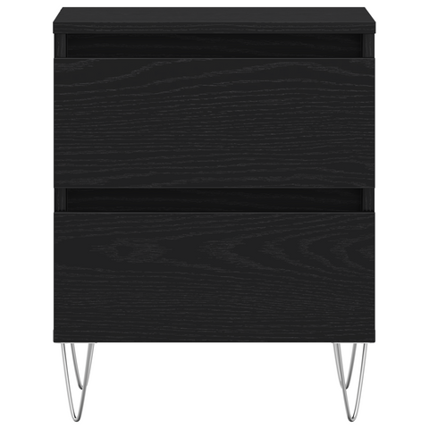 vidaXL Bedside Cabinets 2 pcs Black Oak 40x35x50 cm Engineered Wood