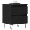 vidaXL Bedside Cabinets 2 pcs Black Oak 40x35x50 cm Engineered Wood
