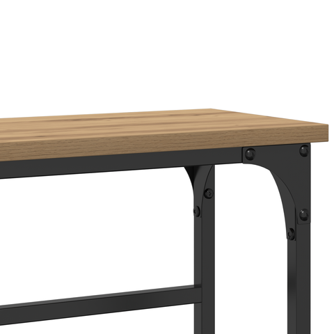 vidaXL Console Table Artisan Oak 75x19,5x75 cm Engineered Wood & Steel