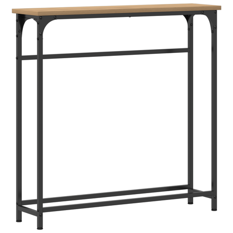 vidaXL Console Table Artisan Oak 75x19,5x75 cm Engineered Wood & Steel