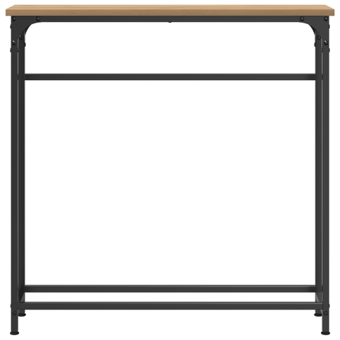 vidaXL Console Table Artisan Oak 75x19,5x75 cm Engineered Wood & Steel