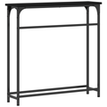 vidaXL Console Table Black Oak 75x19,5x75 cm Engineered Wood