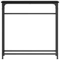 vidaXL Console Table Black Oak 75x19,5x75 cm Engineered Wood