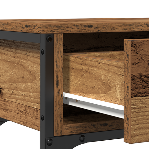 vidaXL Console Table Old Wood 72,5x25x75 cm Engineered Wood & Steel