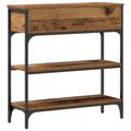 vidaXL Console Table Old Wood 72,5x25x75 cm Engineered Wood & Steel