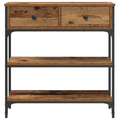 vidaXL Console Table Old Wood 72,5x25x75 cm Engineered Wood & Steel