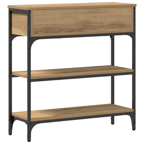 vidaXL Console Table Artisan Oak 72,5x25x75 cm Engineered Wood & Steel