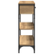 vidaXL Console Table Artisan Oak 72,5x25x75 cm Engineered Wood & Steel