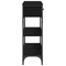 vidaXL Console Table Black Oak 72,5x25x75 cm Engineered Wood & Steel
