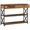vidaXL Console Table Old Wood 100x28x75 cm Engineered Wood & Steel
