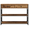 vidaXL Console Table Old Wood 100x28x75 cm Engineered Wood & Steel