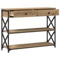vidaXL Console Table Artisan Oak 100x28x75 cm Engineered Wood & Steel