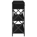 vidaXL Console Table Black Oak 100x28x75 cm Engineered Wood & Steel