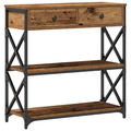 vidaXL Console Table Old Wood 75x28x75 cm Engineered Wood and Steel