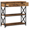 vidaXL Console Table Old Wood 75x28x75 cm Engineered Wood and Steel