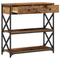 vidaXL Console Table Old Wood 75x28x75 cm Engineered Wood and Steel