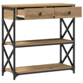 vidaXL Console Table Artisan Oak 75x28x75 cm Engineered Wood and Steel