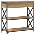 vidaXL Console Table Artisan Oak 75x28x75 cm Engineered Wood and Steel