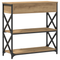 vidaXL Console Table Artisan Oak 75x28x75 cm Engineered Wood and Steel