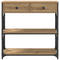 vidaXL Console Table Artisan Oak 75x28x75 cm Engineered Wood and Steel