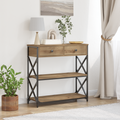 vidaXL Console Table Artisan Oak 75x28x75 cm Engineered Wood and Steel