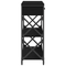 vidaXL Console Table Black Oak 75x28x75 cm Engineered Wood and Steel