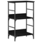 vidaXL Bookshelf Black Oak 50x33x82 cm Engineered Wood and Steel