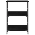 vidaXL Bookshelf Black Oak 50x33x82 cm Engineered Wood and Steel