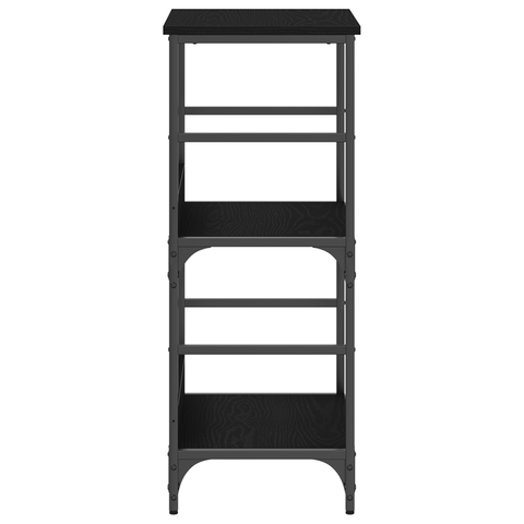 vidaXL Bookshelf Black Oak 50x33x82 cm Engineered Wood and Steel