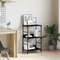 vidaXL Bookshelf Black Oak 50x33x82 cm Engineered Wood and Steel
