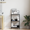 vidaXL Bookshelf Black Oak 50x33x82 cm Engineered Wood and Steel
