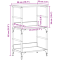 vidaXL Bookshelf Black Oak 50x33x82 cm Engineered Wood and Steel