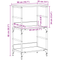 vidaXL Bookshelf Black Oak 50x33x82 cm Engineered Wood and Steel