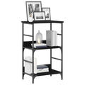 vidaXL Bookshelf Black Oak 50x33x82 cm Engineered Wood and Steel