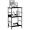 vidaXL Bookshelf Black Oak 50x33x82 cm Engineered Wood and Steel